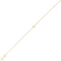 14K Yellow Gold Mini Initial N Bracelet
