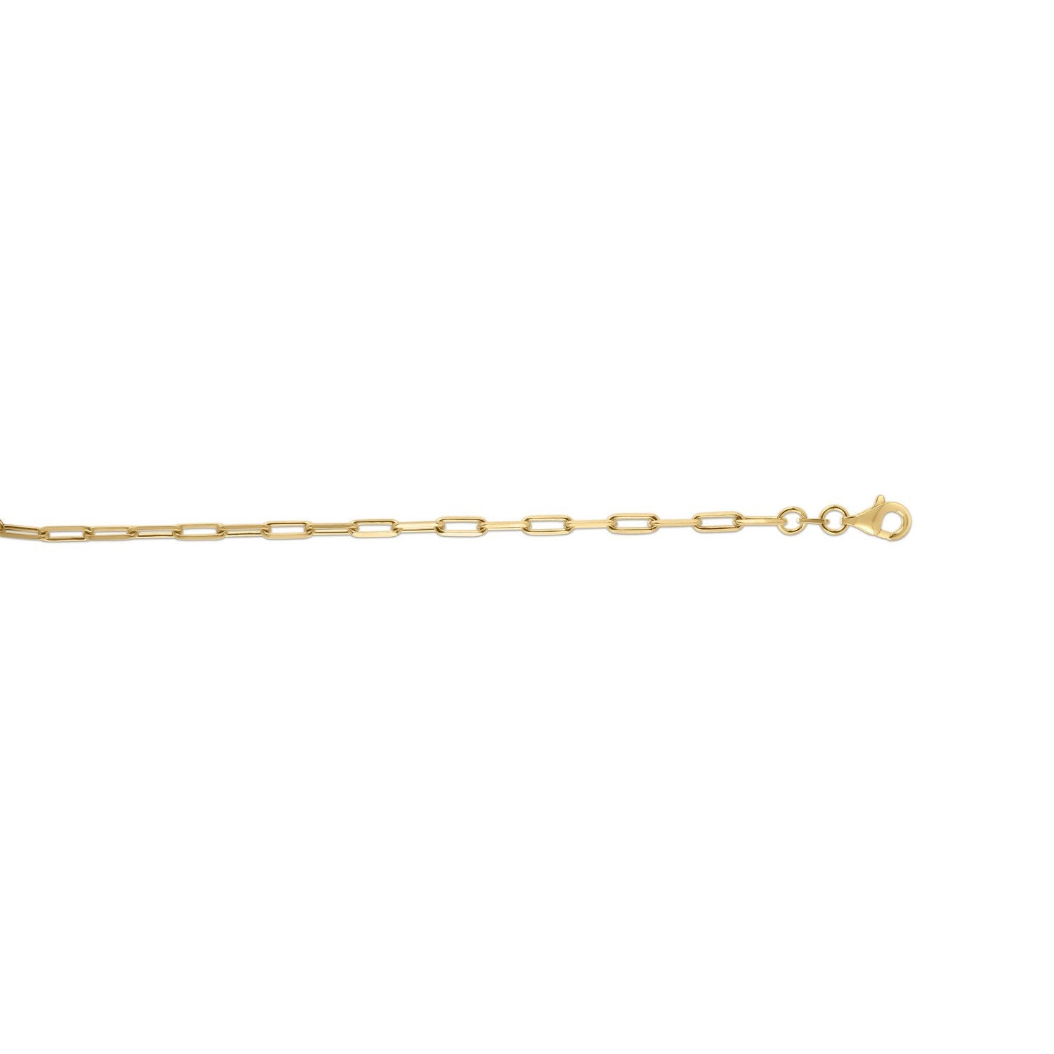 Sterling Silver Gold Plated Paperclip Anklet
