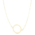 14K Yellow Gold Yours Truly Large Initial Q Necklace
