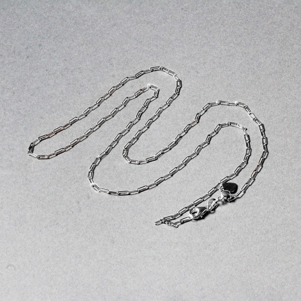 14k White Gold Adjustable Paperclip Chain (1.50 mm)