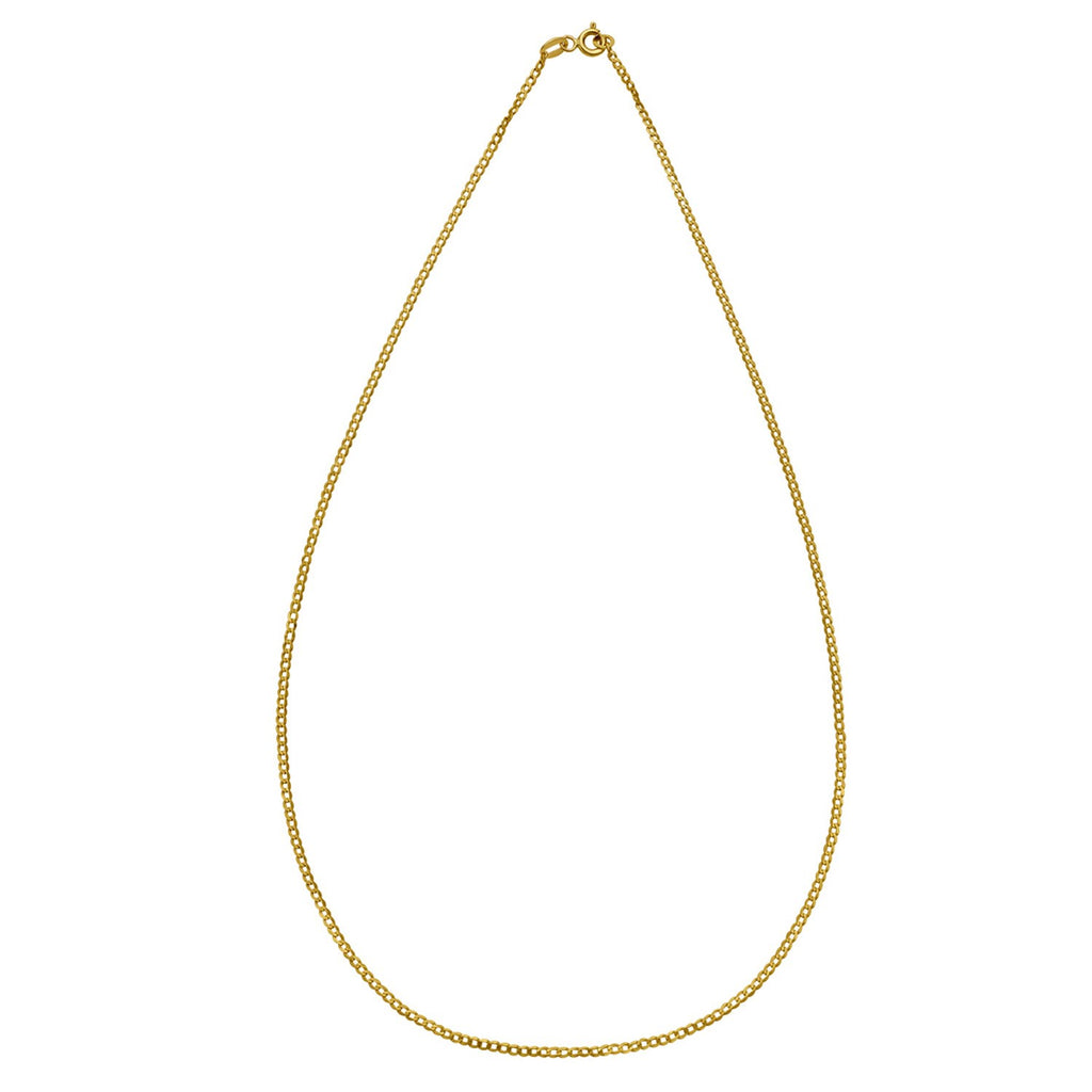 14k Yellow Gold Solid Curb Chain (2.60 mm)