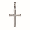 Sterling Silver Rhodium Plated Cross Pendant