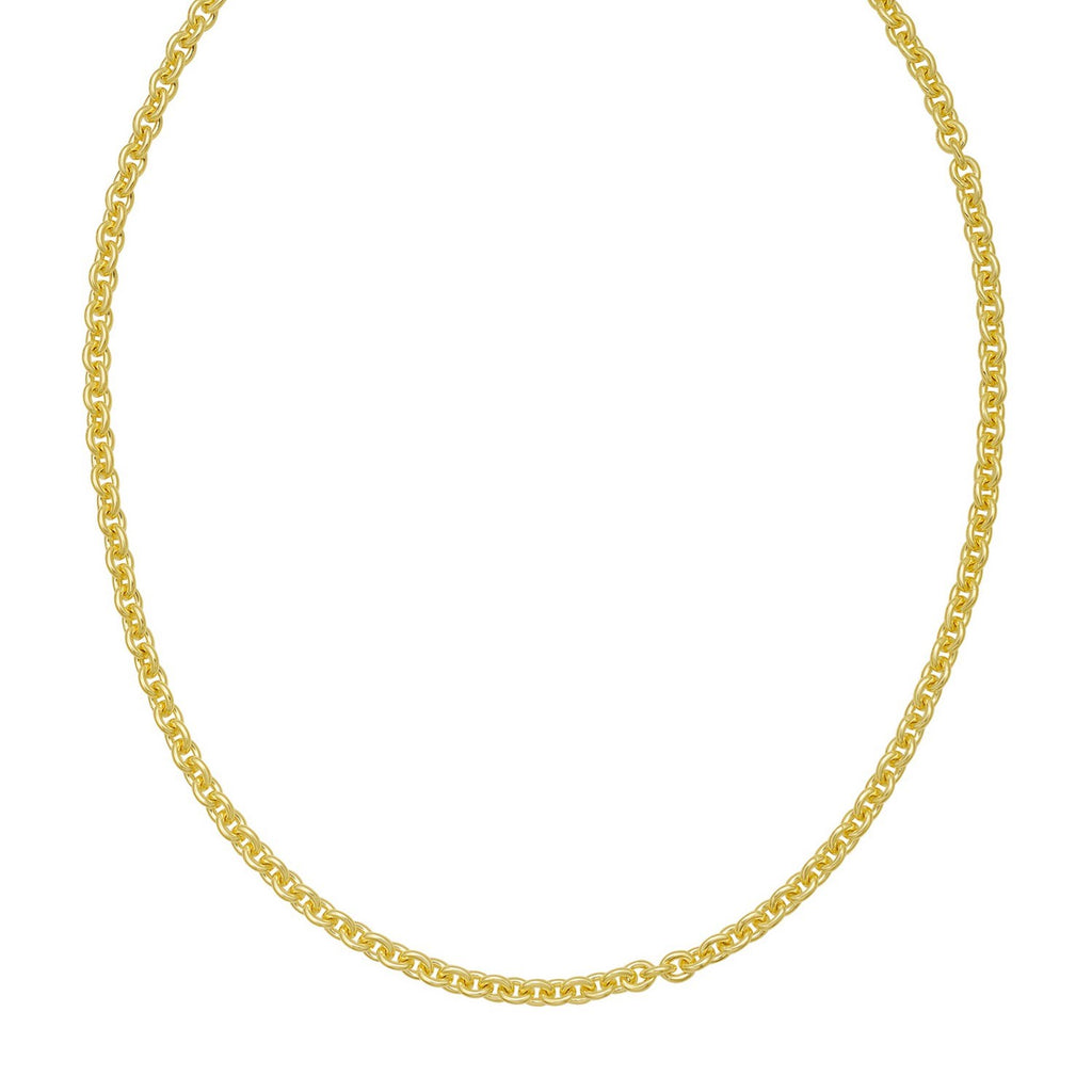 Sterling Silver Gold Plated Rolo Chain (4.70 mm)