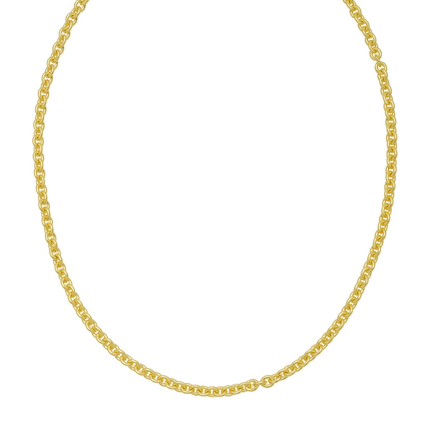 Sterling Silver Gold Plated Rolo Chain (4.70 mm)