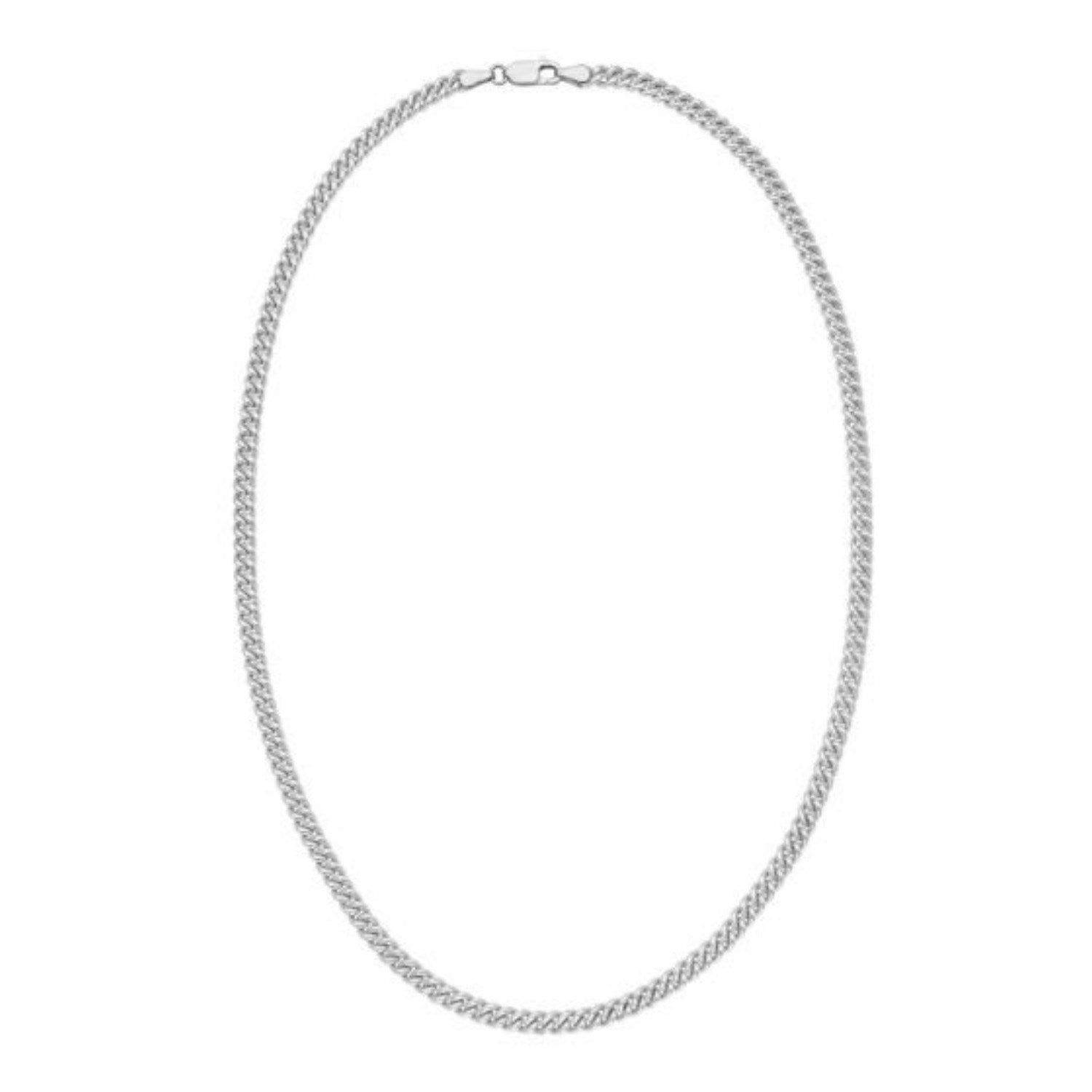 Sterling Silver Rhodium Plated Vintage Puffed Miami Cuban Chain (5.30 mm)