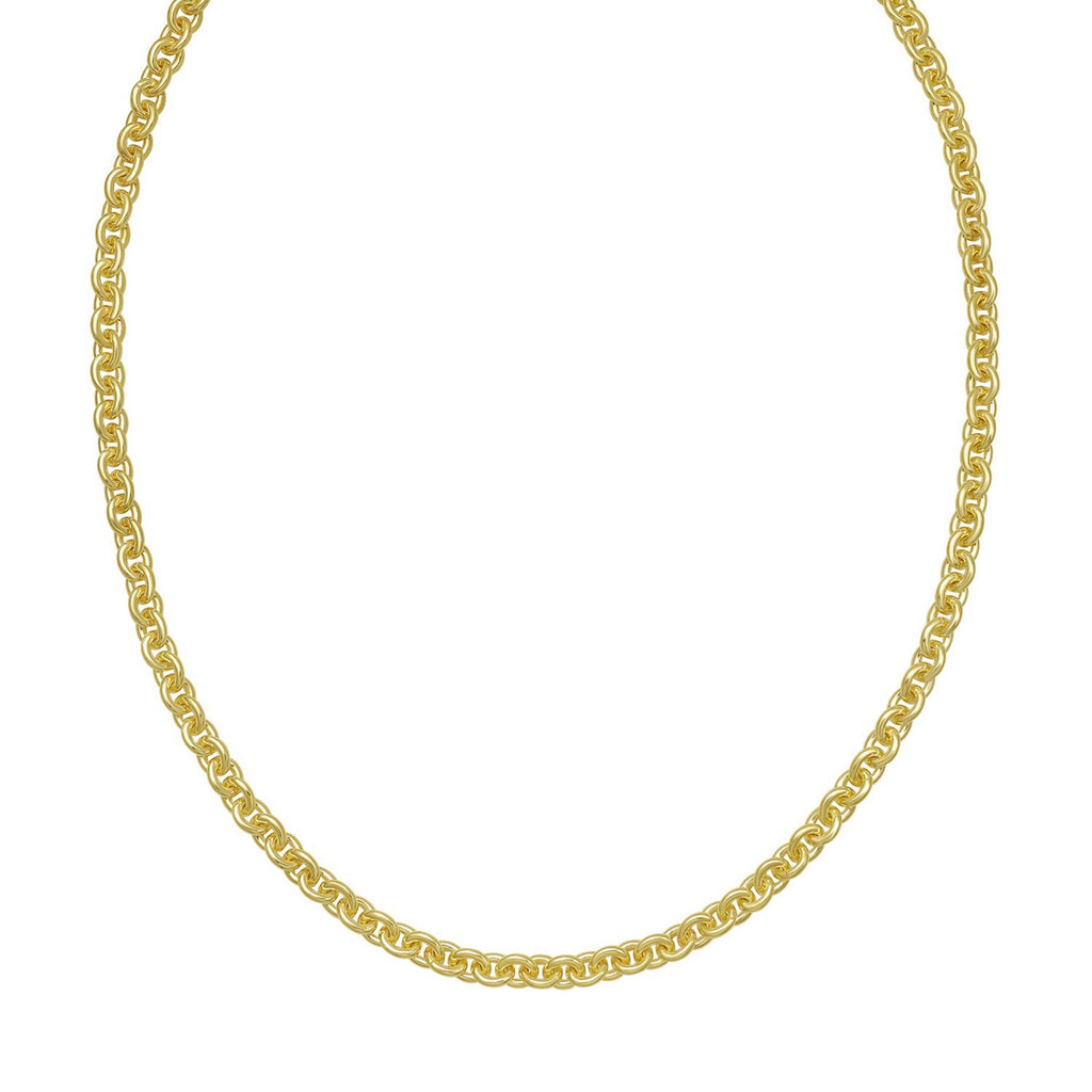 Sterling Silver Gold Plated Rolo Chain (5.70 mm)