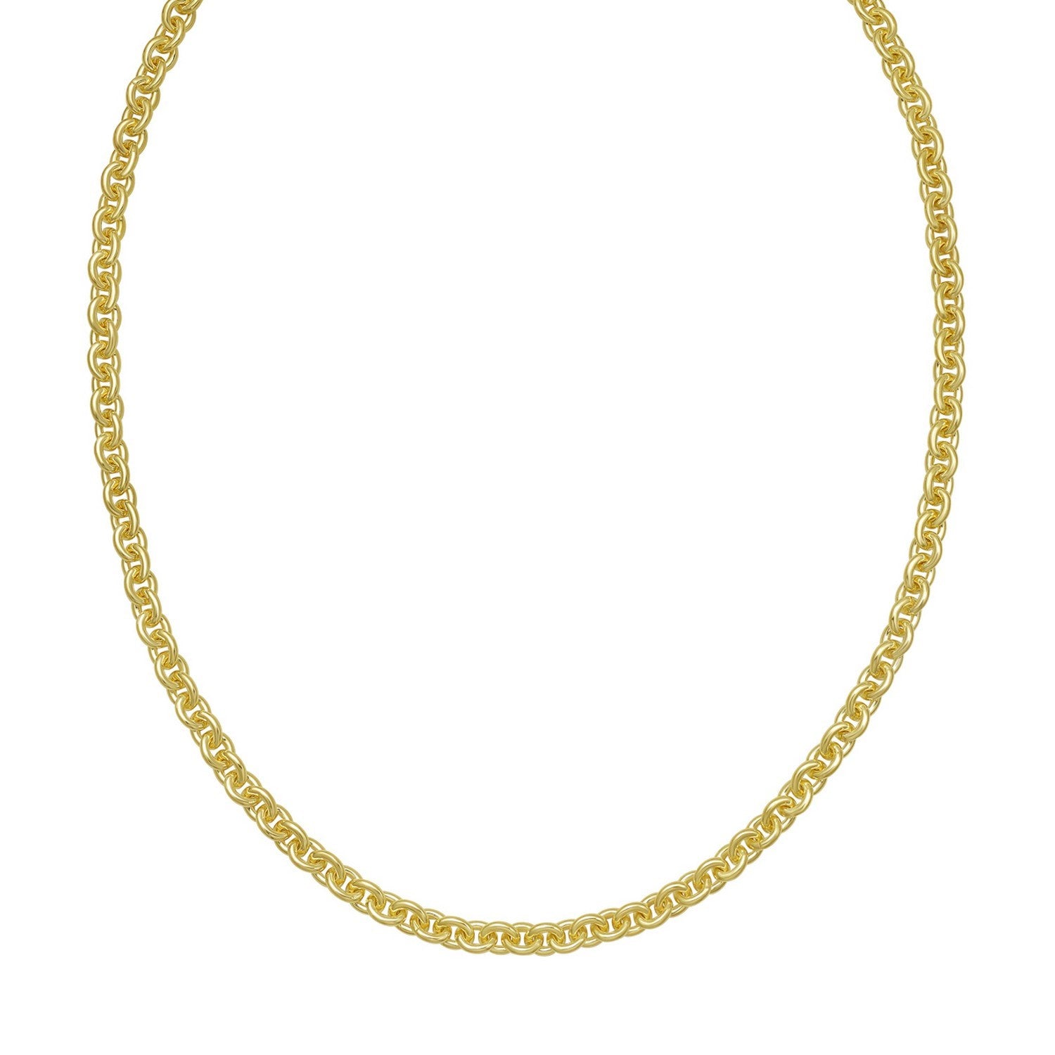 Sterling Silver Gold Plated Rolo Chain (5.70 mm)