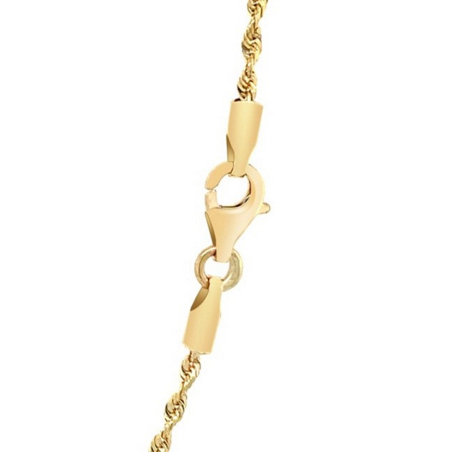 14k Yellow Gold Solid Diamond Cut Rope Chain (1.40 mm)