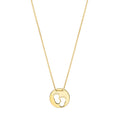 Baby Footprints Necklace in 10K Yellow Gold