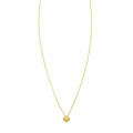 14K Yellow Gold Puffed Mini Clover Pendant Necklace