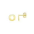 14K Yellow Gold Yours Truly Initial O Stud Earrings