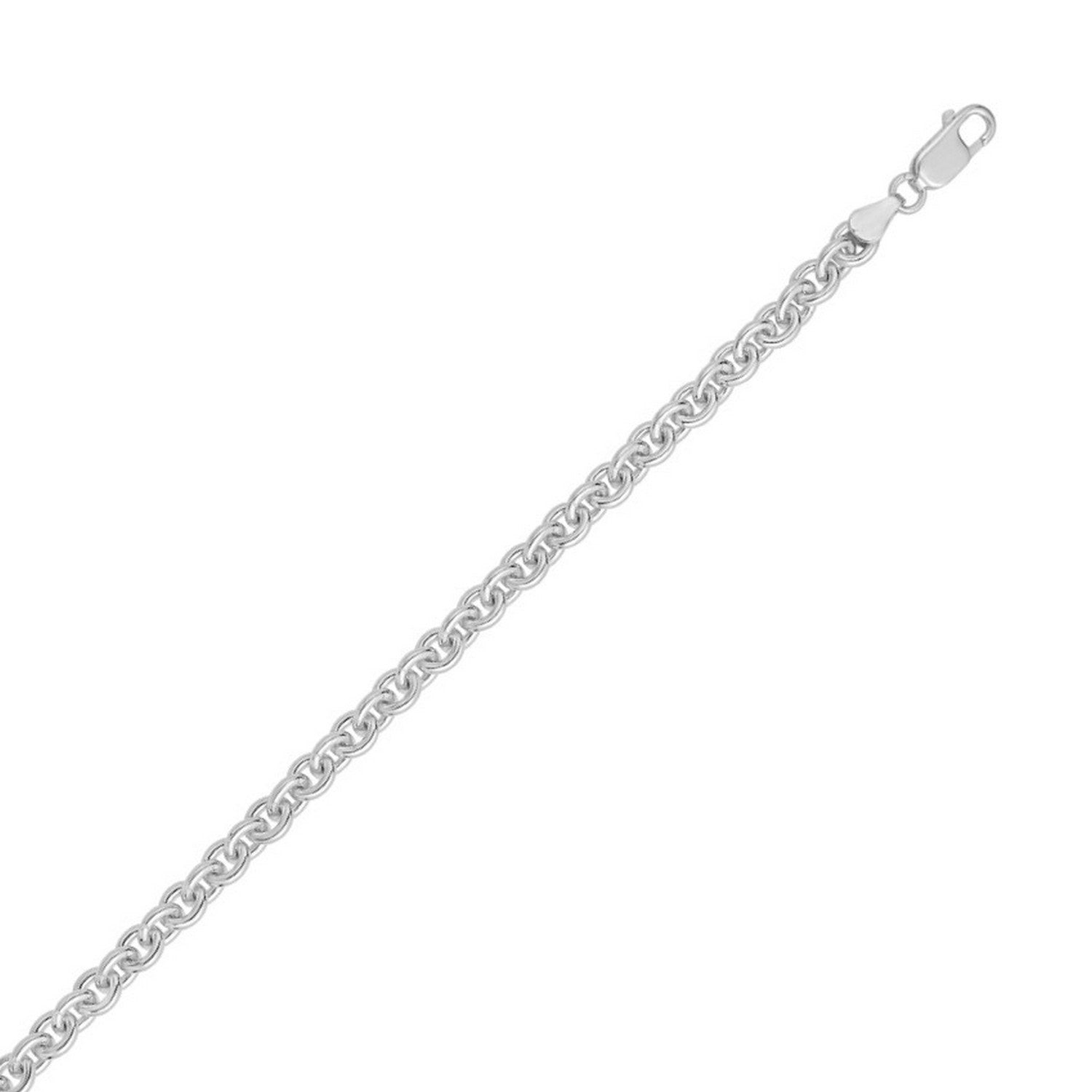 Sterling Silver Rhodium Plated Rolo Chain (5.70 mm)