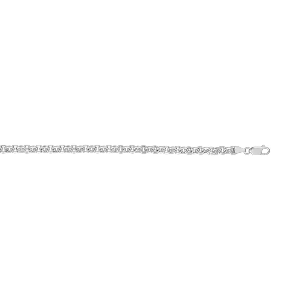 Sterling Silver Rhodium Plated Rolo Chain (5.70 mm)