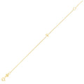 14K Yellow Gold Mini Initial T Bracelet