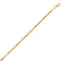 Sterling Silver Yellow Gold Plated Diamond Cut Franco Chain (3.80 mm)