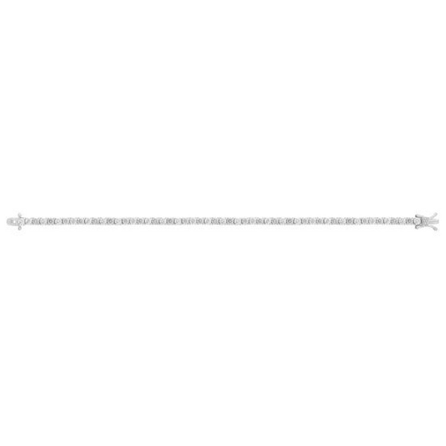 Sterling Silver Rhodium Plated CZ Tennis Necklace