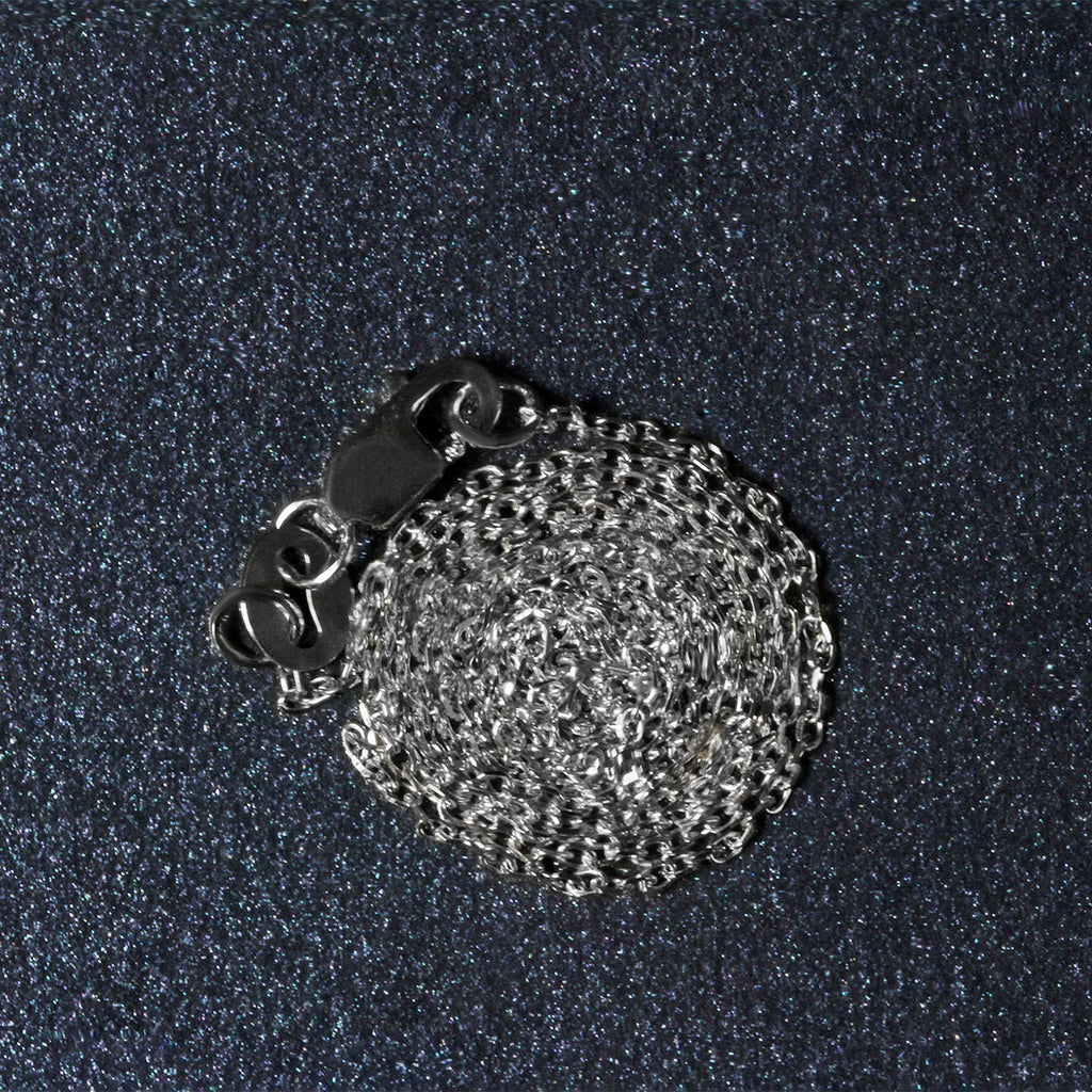 18k White Gold Diamond Cut Cable Link Chain (0.80 mm)