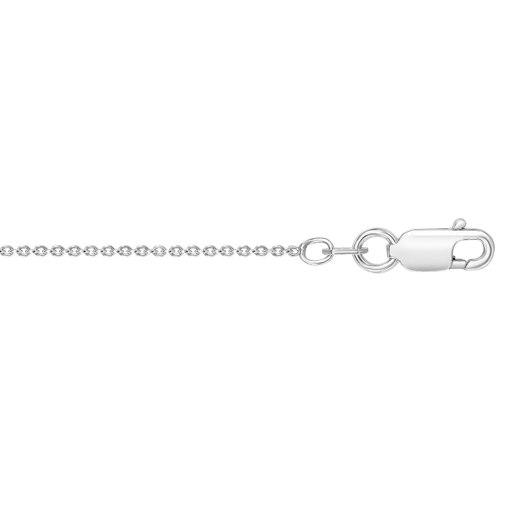 Sterling Silver Rhodium Plated Round Cable Chain (1.50 mm)