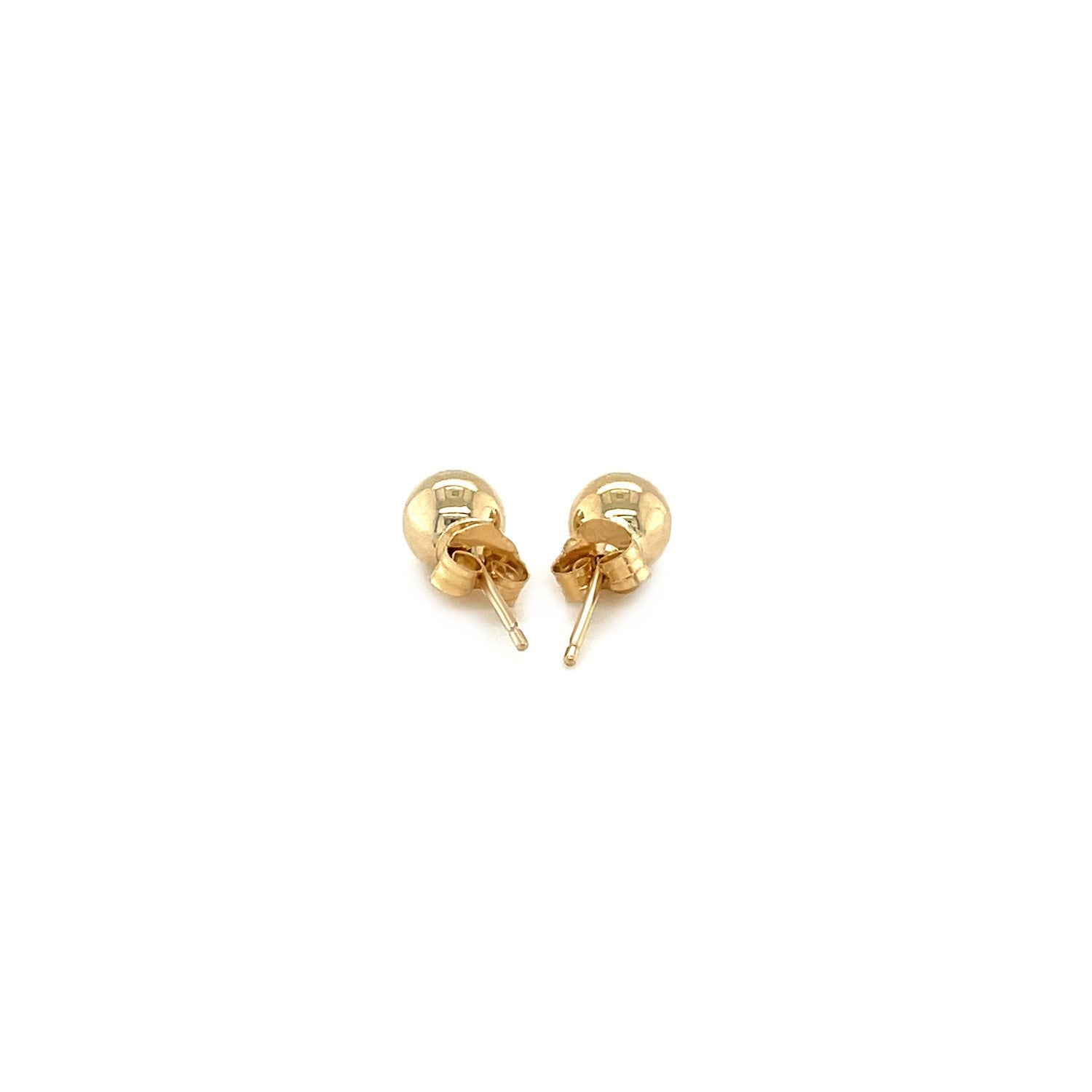 10k Yellow Gold Round Stud Earrings (5mm)