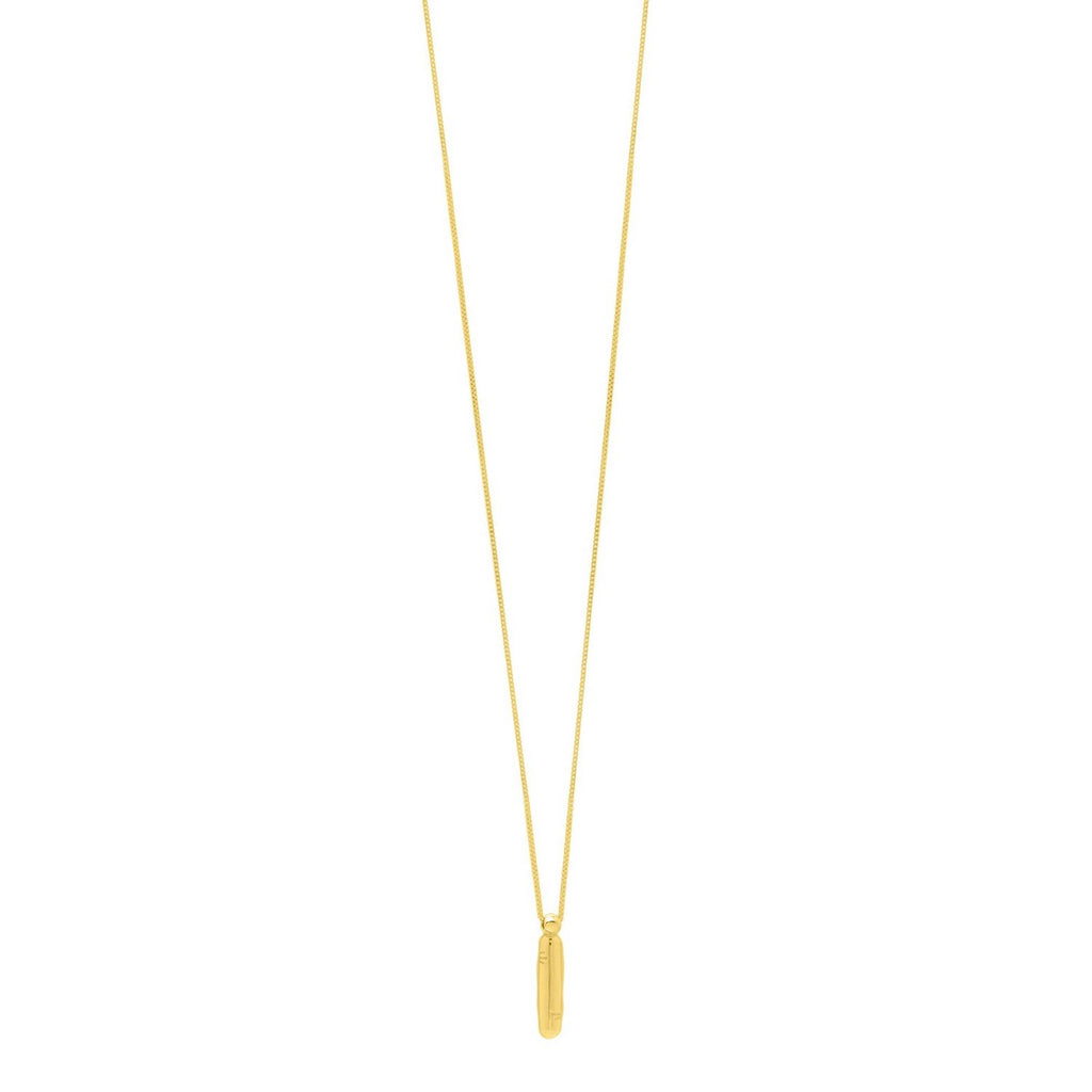 14K Yellow Gold Helium Initial I Pendant