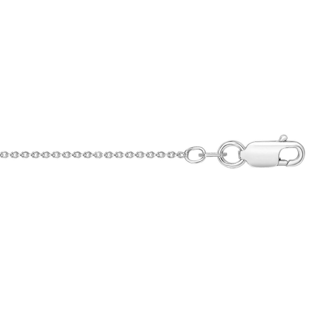 Sterling Silver Rhodium Plated Round Cable Chain (1.80 mm)