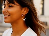 14k Yellow Gold Round Endless Pearl Earring(1x25mm)